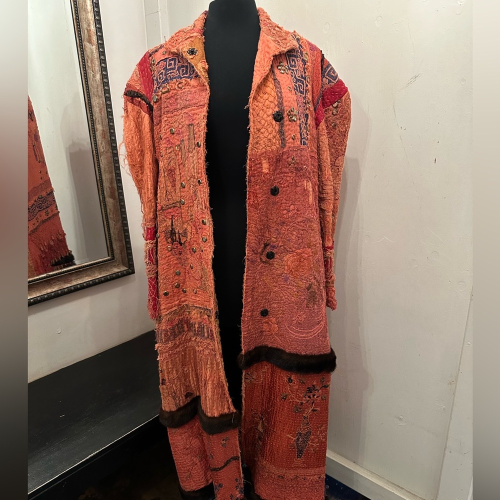 By Walid Patchwork Couture Trench Coat - Picture 3 of 12